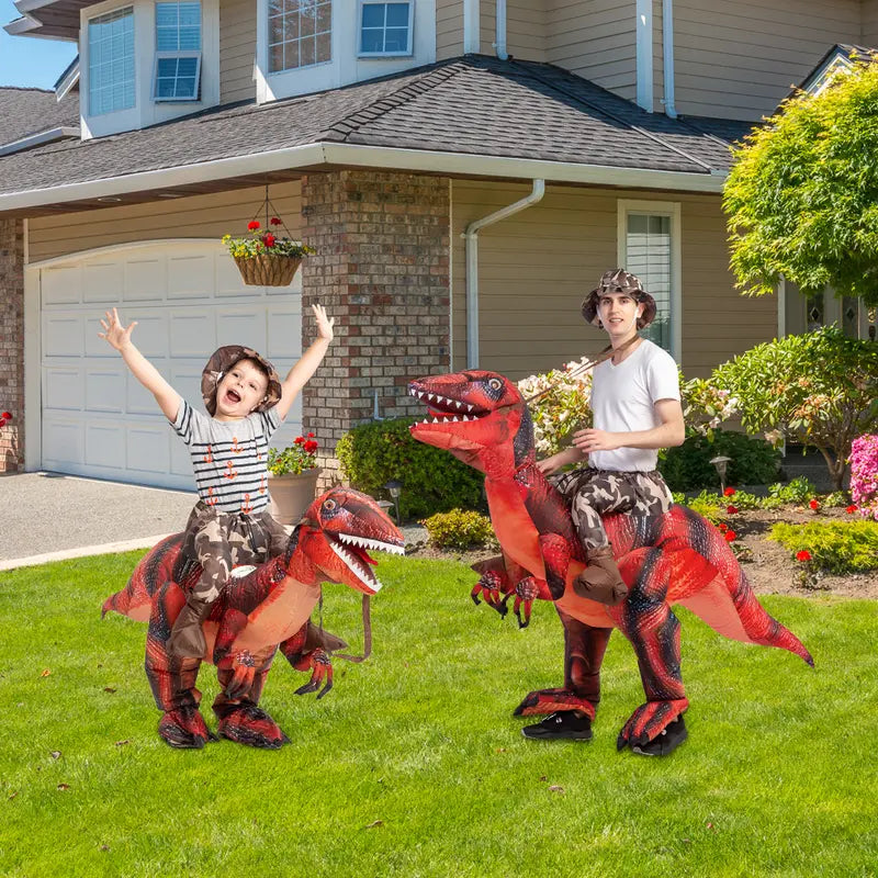🎃 Halloween 30% Off — Inflatable T-Rex Onesie with Red Glowing Eyes, Stand Out Instantly, Limited Stock & Free Shipping! 🦖🔥🚚
